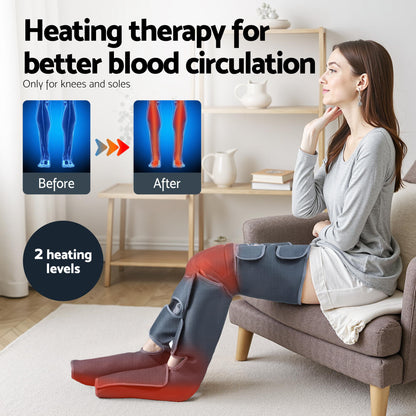 Livemor Electric Leg Foot Massager Air Wrap With Shiatsu Neck Massager Heating - Image 5