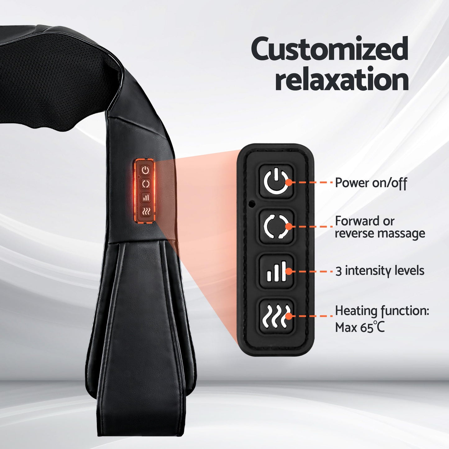 Livemor Electric Leg Foot Massager Air Wrap With Shiatsu Neck Massager Heating - Image 8