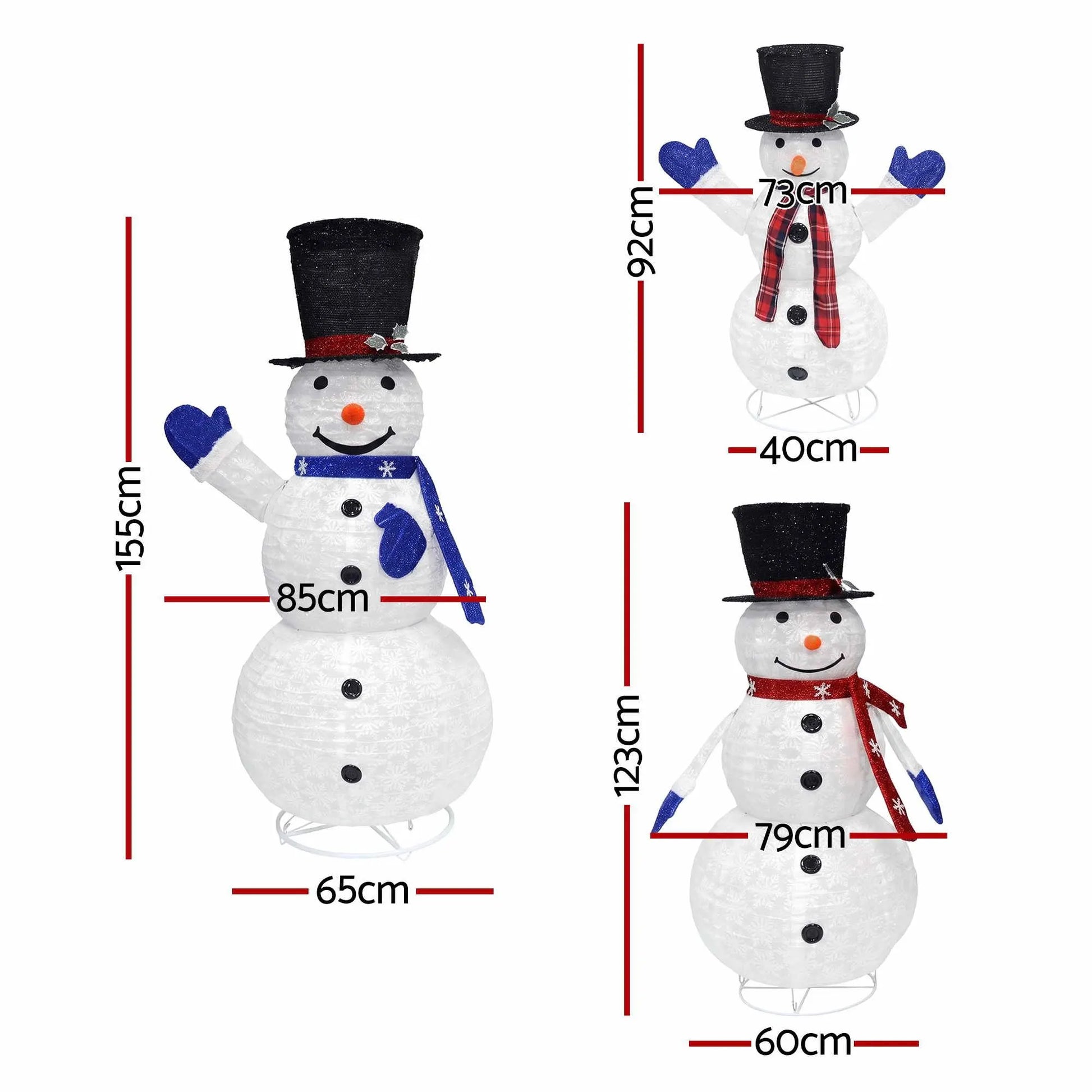 Jingle Jollys Christmas Lights 330 LED Fairy Light 3pcs Snowman Decorations Set - Image 9