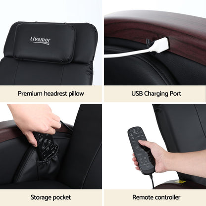 Livemor Massage Chair Electric Recliner Home Massager ARIA - Image 8