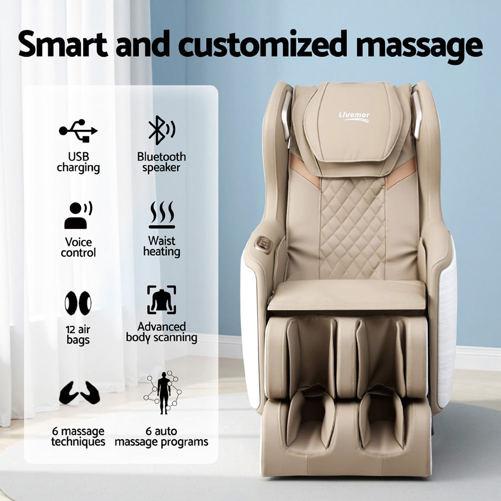 Livemor Massage Chair Electric Recliner Home Massager 3D OLIN - Image 4