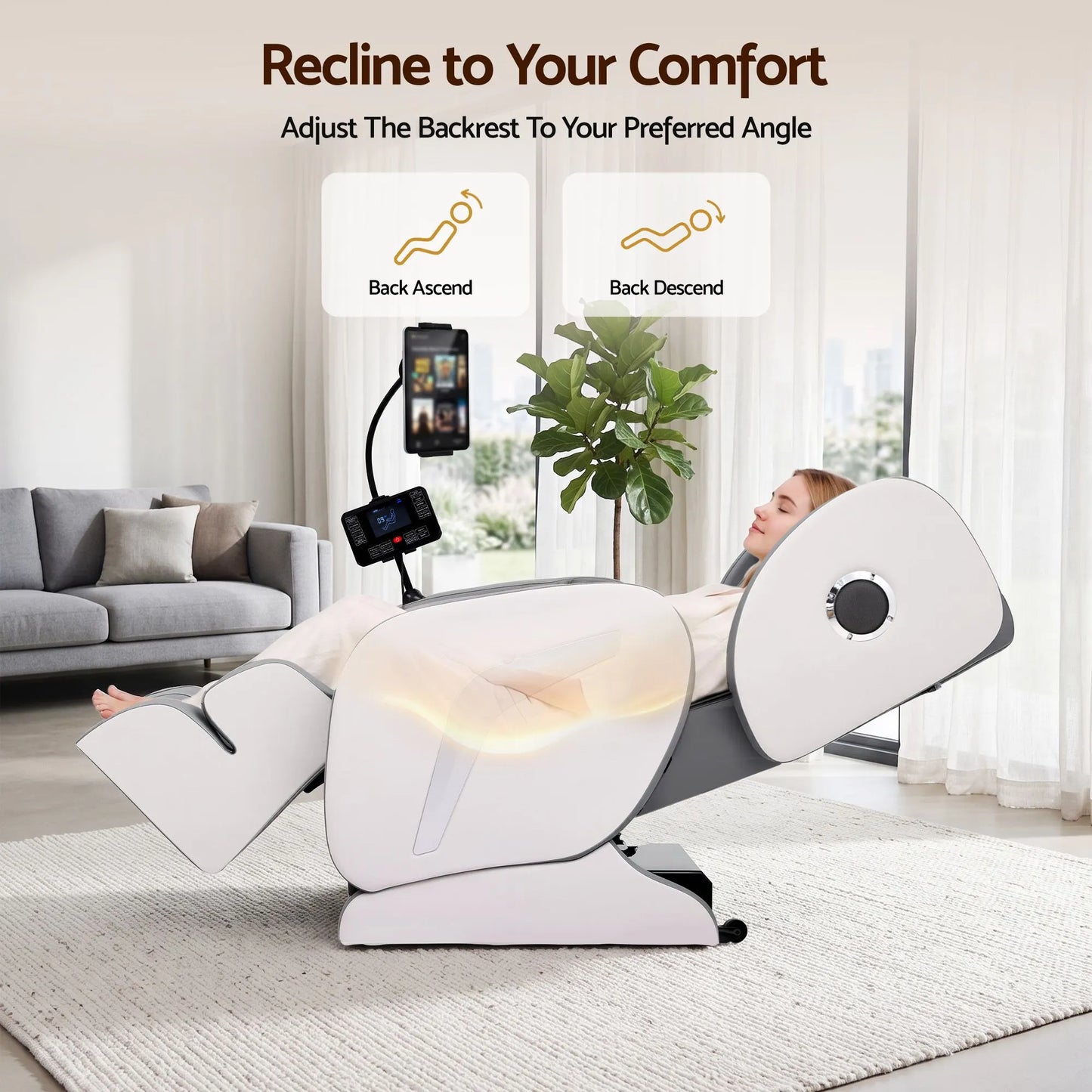 Livemor Full Body Massage Chair VEGA, Foot Roller, Waist & Calf Heat, Recliner, Airbags Compression - Image 6