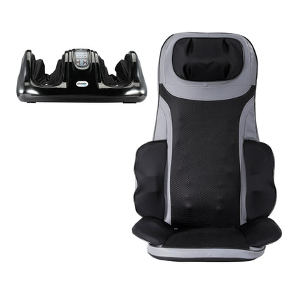 Livemor 8-nodes Full Back Massage Seat Cushion Heating With Foot Massagers - Image 3