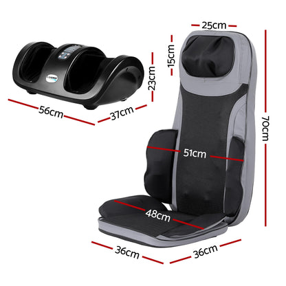 Livemor Full Back Massage Seat Cushion Heating With Kneading Foot Massagers - Image 2