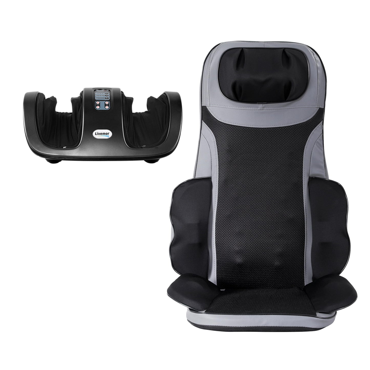 Livemor Full Back Massage Seat Cushion Heating With Kneading Foot Massagers - Image 3
