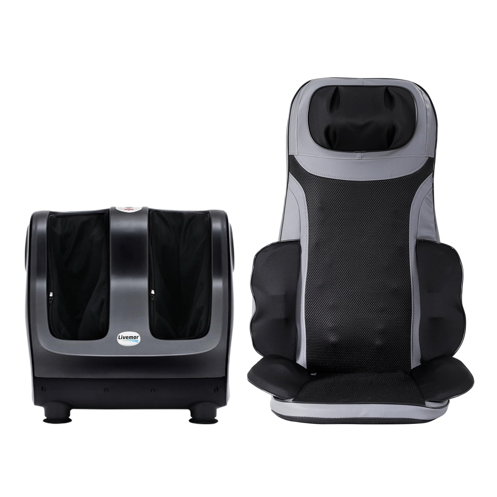 Livemor Full Back Massage Seat Cushion Heating With 360° Foot Massagers - Image 3
