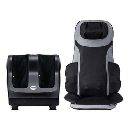 Livemor Full Back Massage Seat Cushion Heating With 360° Foot Massagers - Image 3
