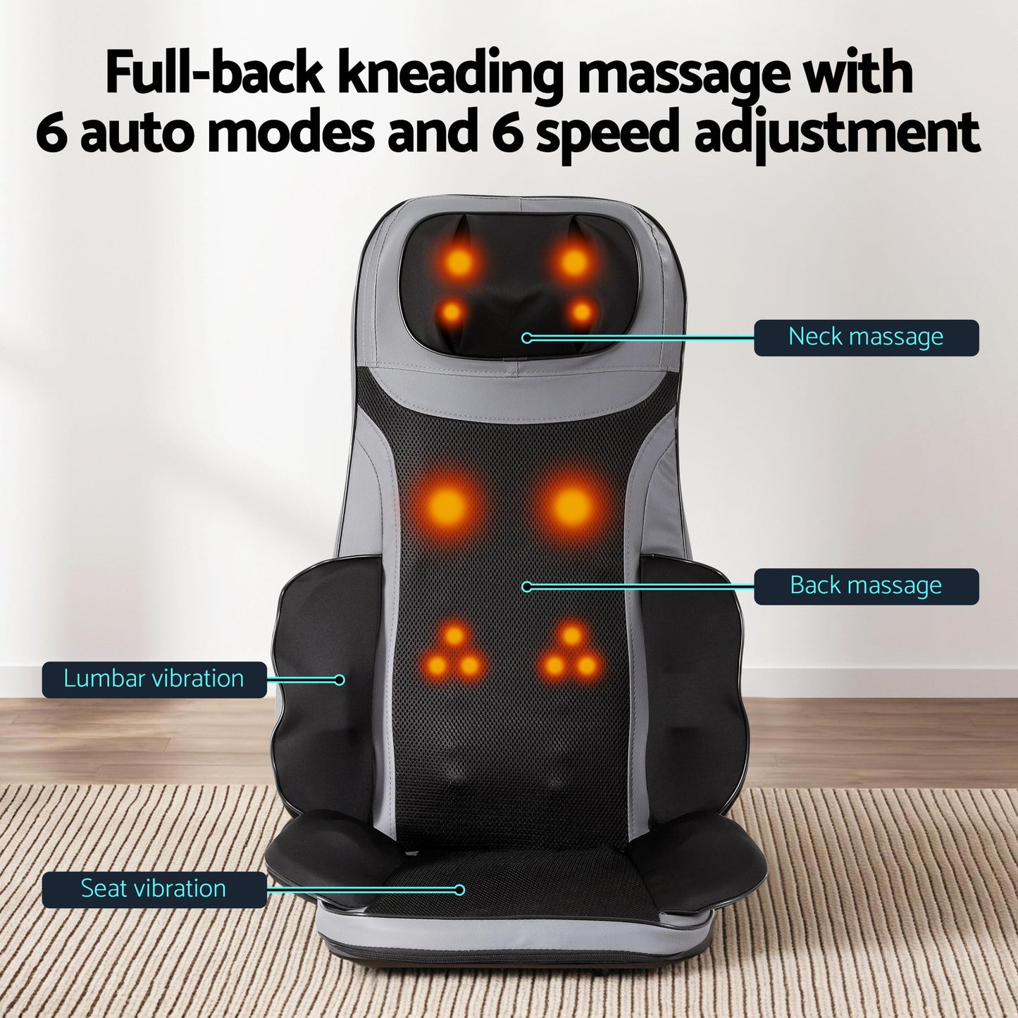 Livemor Massage Cushion Heating Massage Seats With Calf Foot Massager - Image 4
