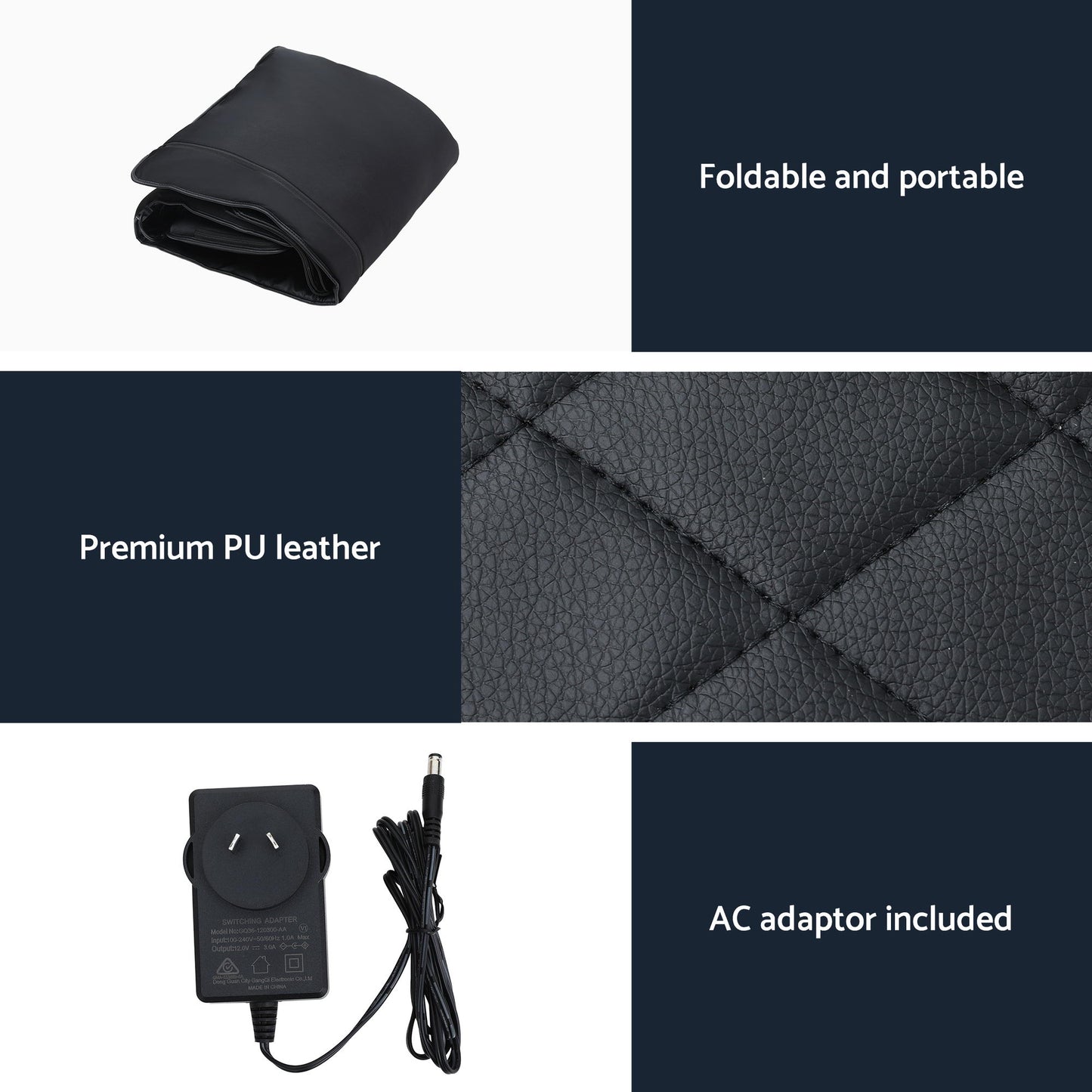 Livemor Massage Mat Heated Kneading Neck Massager Lumbar Airbag Stretch - Image 9