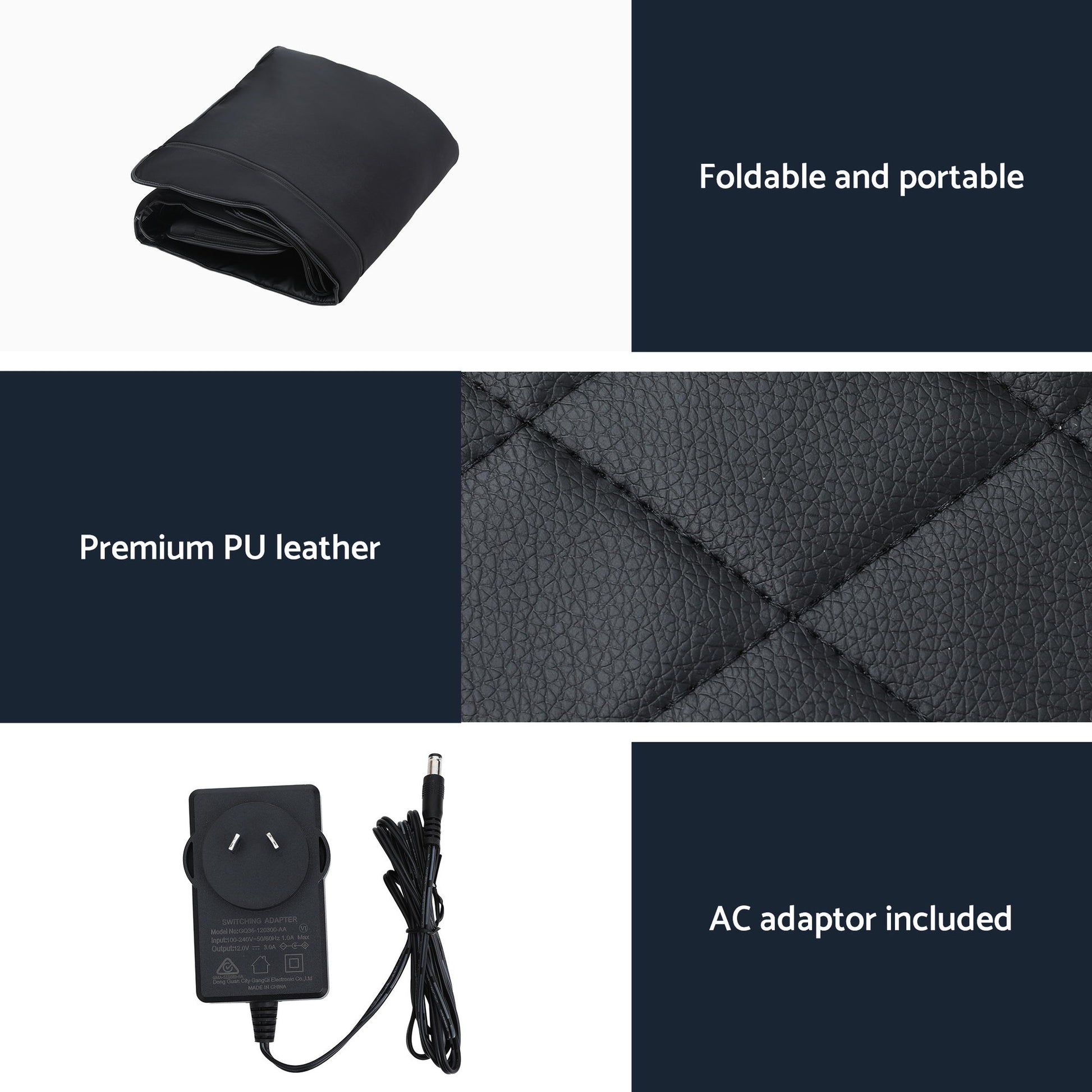 Livemor Massage Mat Heated Kneading Neck Massager Lumbar Airbag Stretch - Image 9