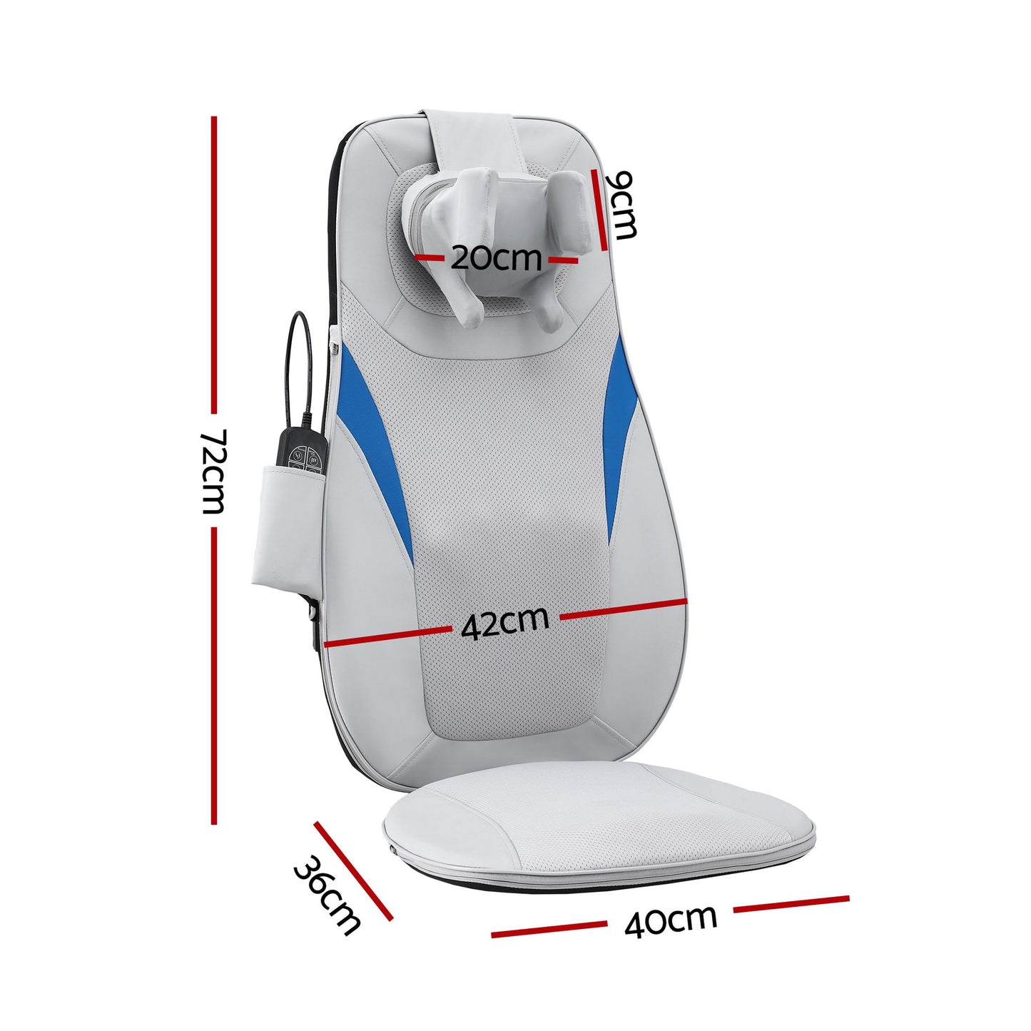 Livemor Full Back Massage Cushion 3D Kneading Heating Massage Seats - Image 2