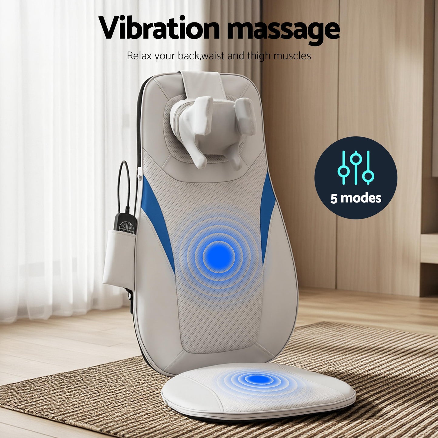 Livemor Full Back Massage Cushion 3D Kneading Heating Massage Seats - Image 7