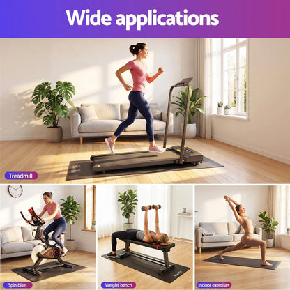Everfit Exercise Equipment Mat Treadmill Floor Rug Home Gym Fitness Yoga 1.5M - Image 7