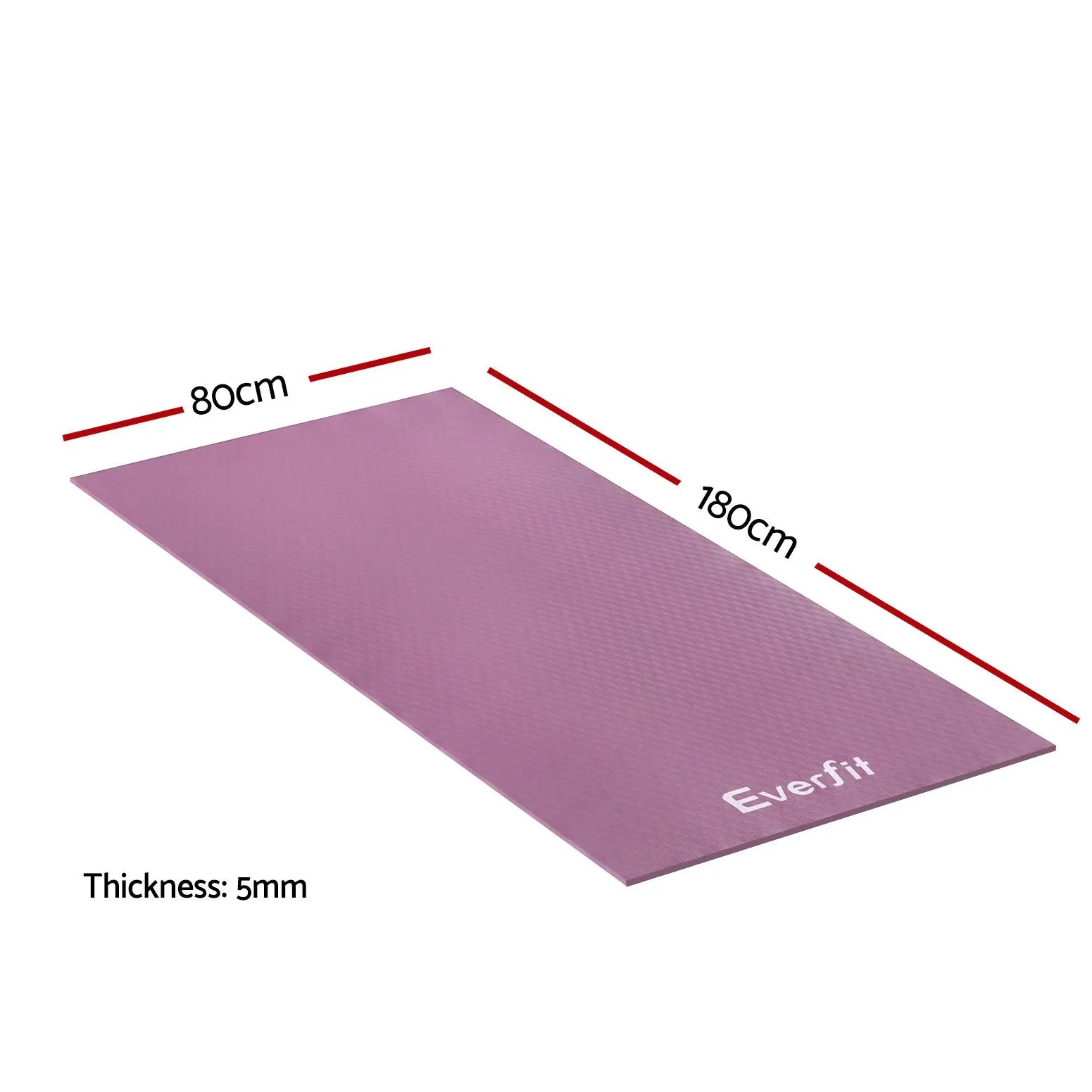 Everfit Exercise Equipment Mat 1.8M Treadmill Floor Rug Home Gym Fitness Purple - Image 2
