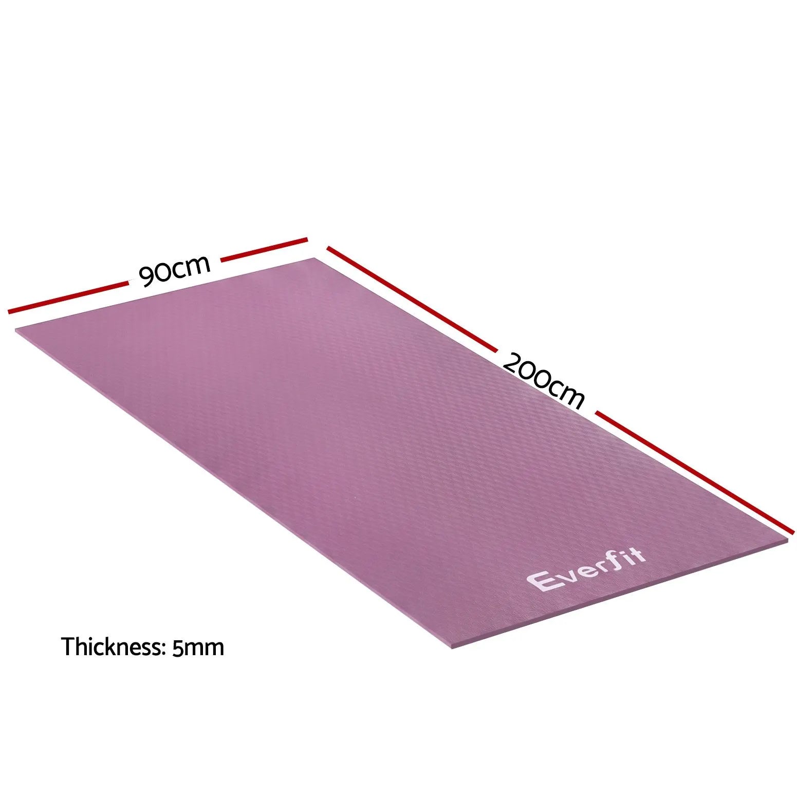 Everfit Exercise Equipment Mat 2M Treadmill Floor Rug Home Gym Fitness Purple - Image 2