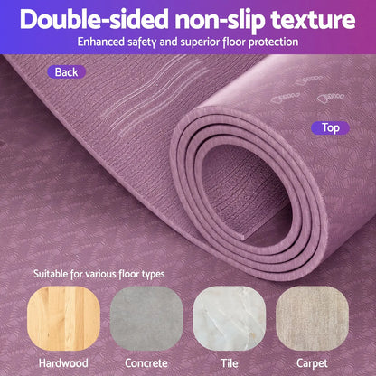 Everfit Exercise Equipment Mat 2M Treadmill Floor Rug Home Gym Fitness Purple - Image 4