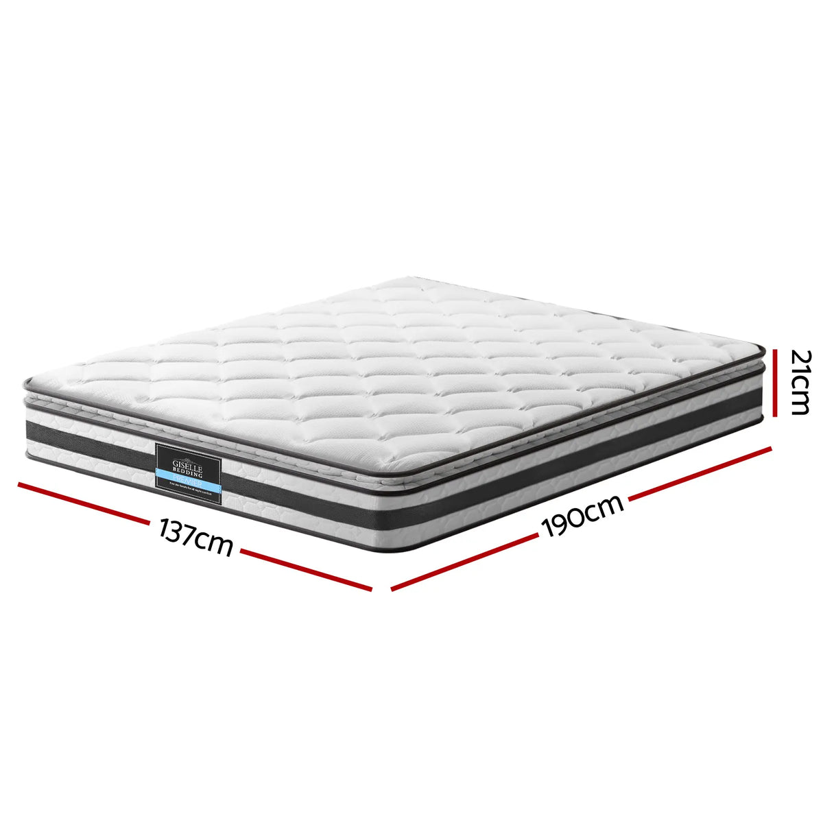 Giselle Bedding 21cm Mattress Pillow Top Double - Image 3