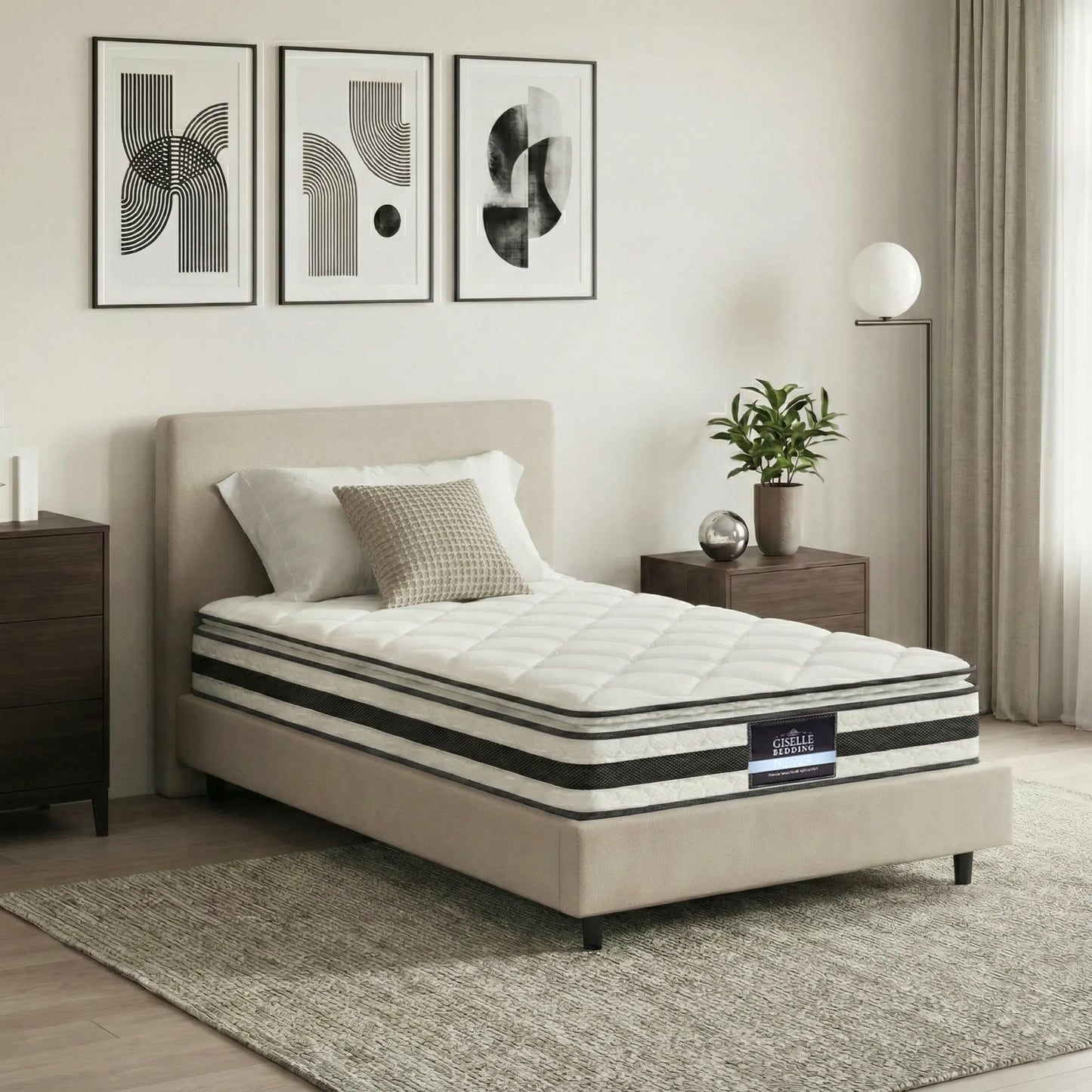 Giselle Bedding 21cm Mattress Pillow Top Single