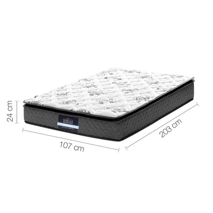 Giselle Bedding 24cm Mattress Pillow Top King Single - Image 3