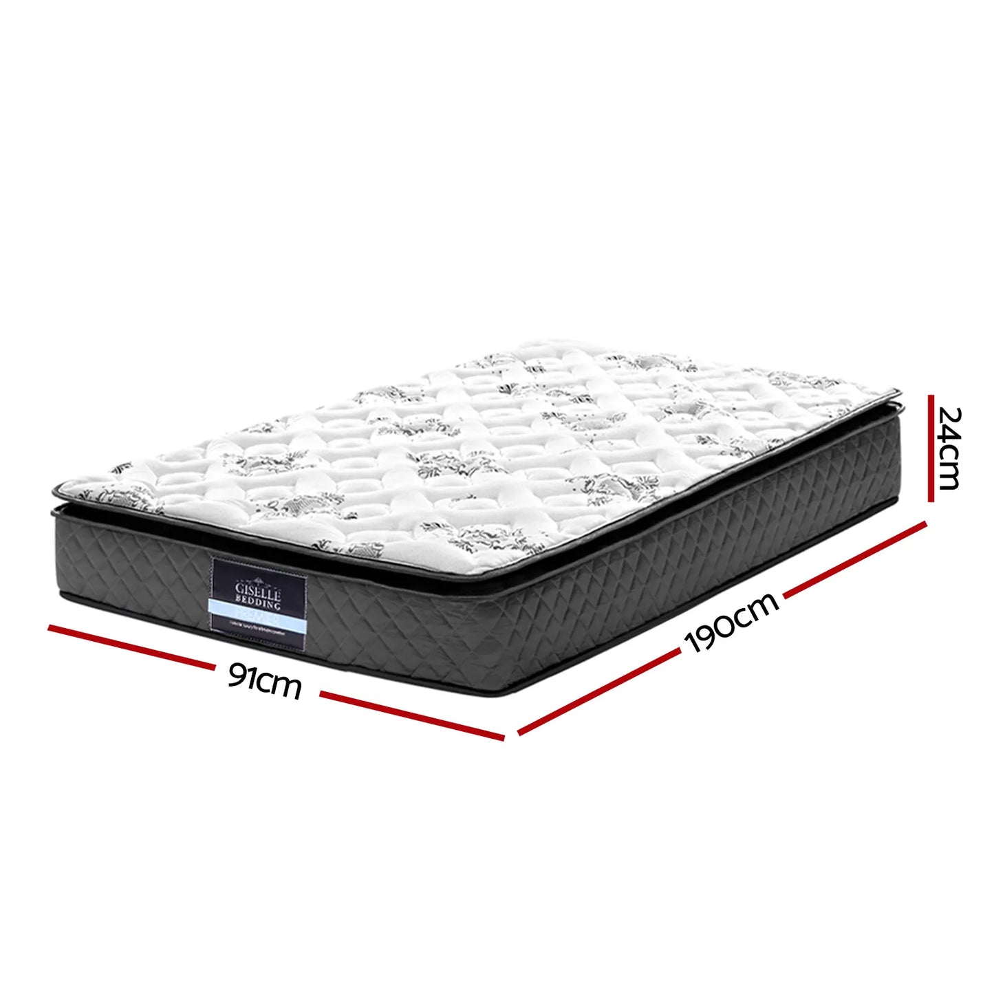 Giselle Bedding 24cm Mattress Pillow Top Single - Image 3