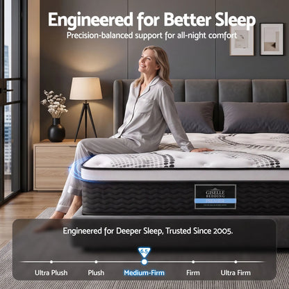 Giselle Bedding 32cm Mattress Euro Top Double - Image 3