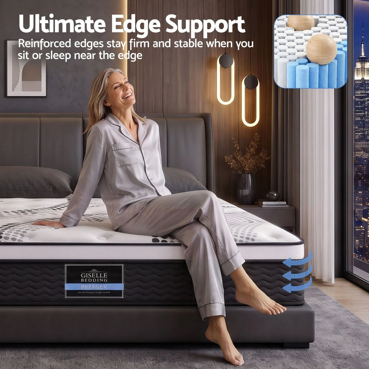 Giselle Bedding 32cm Mattress Euro Top King - Image 8