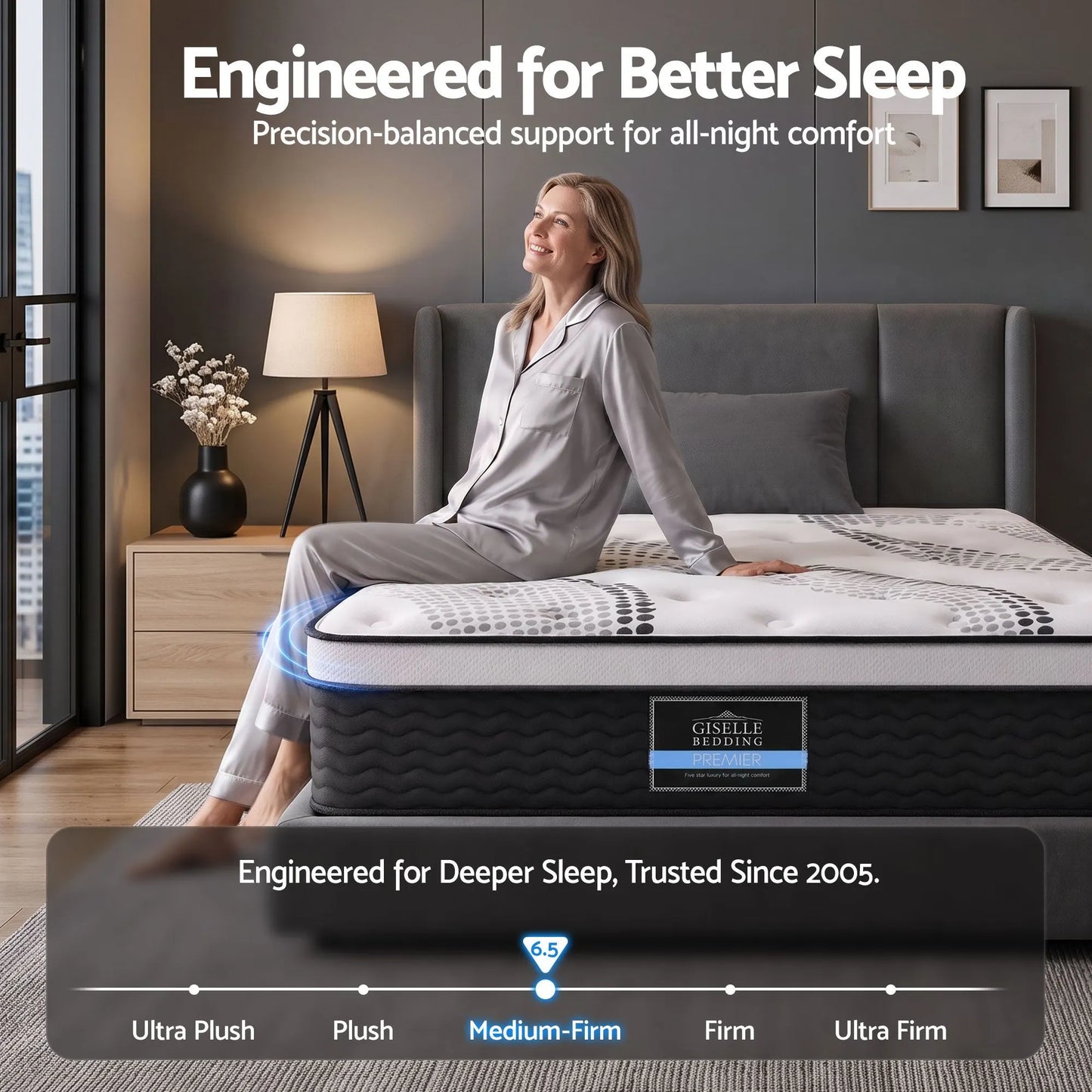 Giselle Bedding 32cm Mattress Euro Top King Single - Image 4