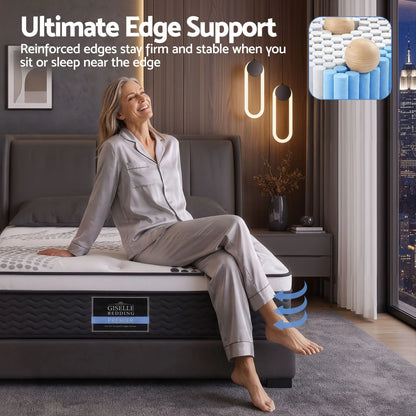 Giselle Bedding 32cm Mattress Euro Top King Single - Image 8