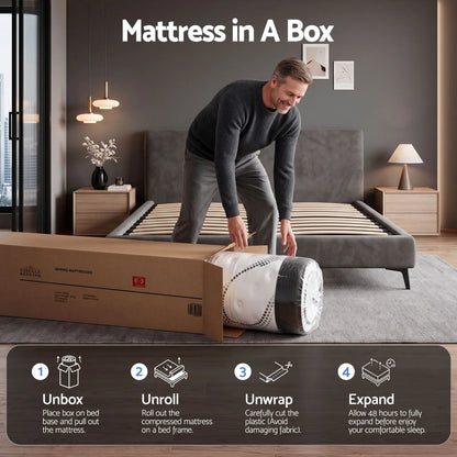 Giselle Bedding 32cm Mattress Euro Top Queen - Image 9
