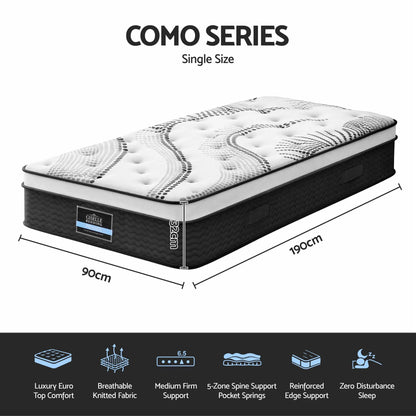 Giselle Bedding 32cm Mattress Euro Top Single - Image 2
