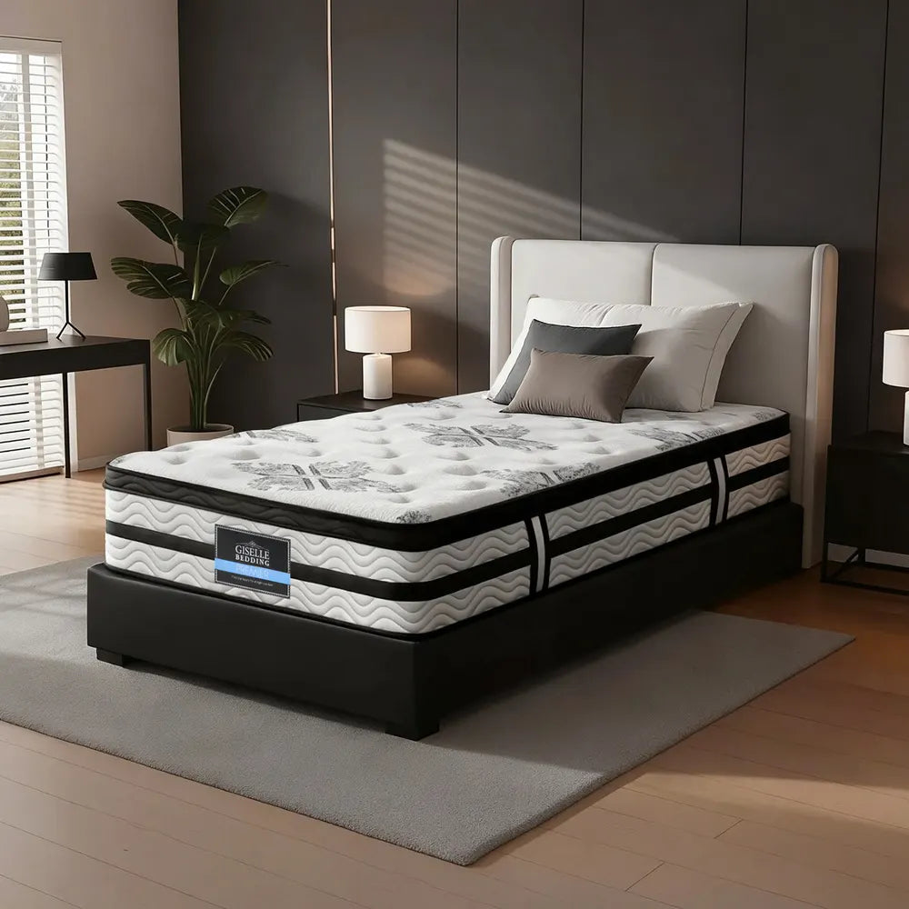Giselle Bedding 34cm Mattress Euro Top Pocket Spring Single