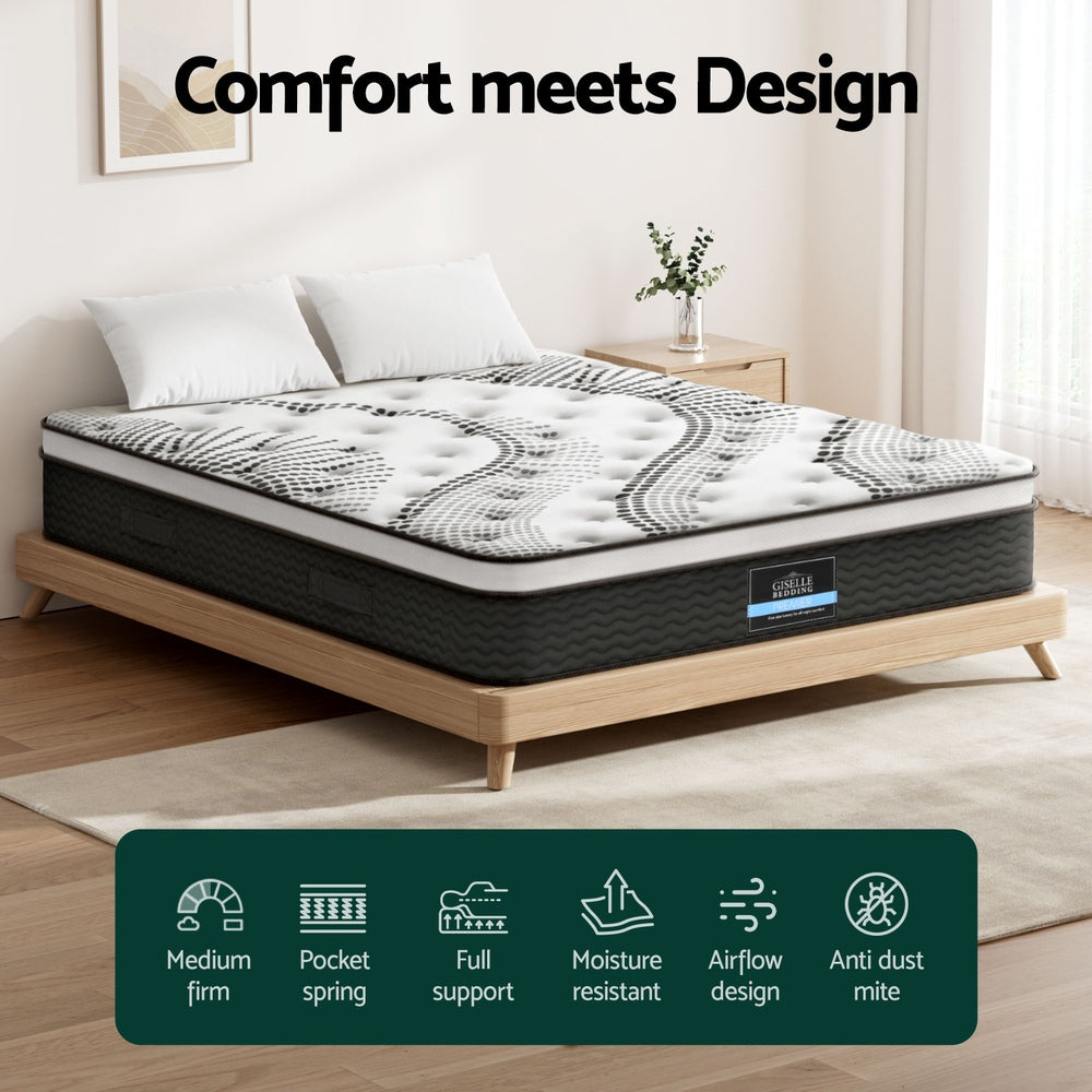 Giselle Bedding 32cm Mattress Euro Top Super King - Image 5