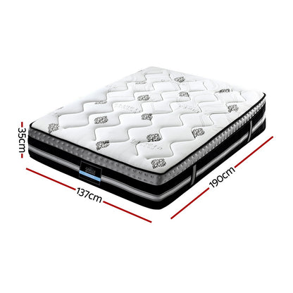Giselle Bedding Double Mattress 35cm Bed in a Box Pocket Spring Gel Memory Foam - Image 3