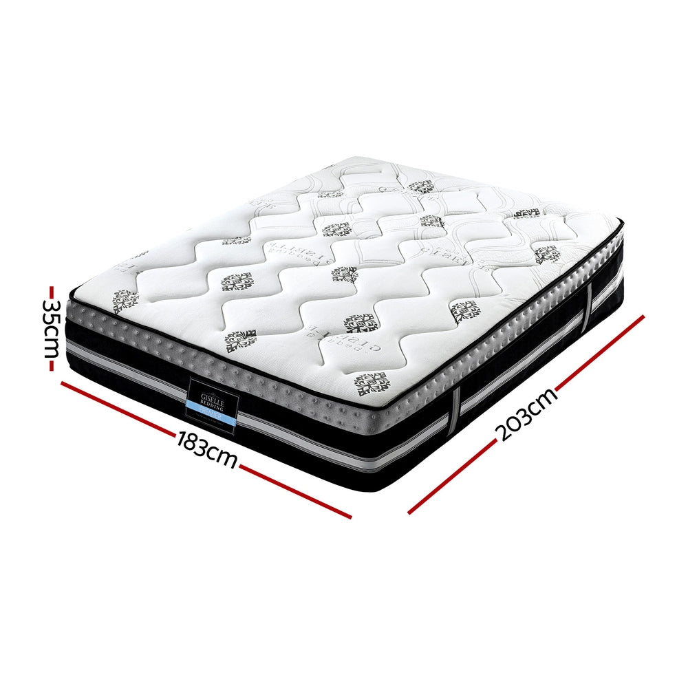 Giselle Bedding King Mattress 35cm Bed in a Box Pocket Spring Gel Memory Foam - Image 3