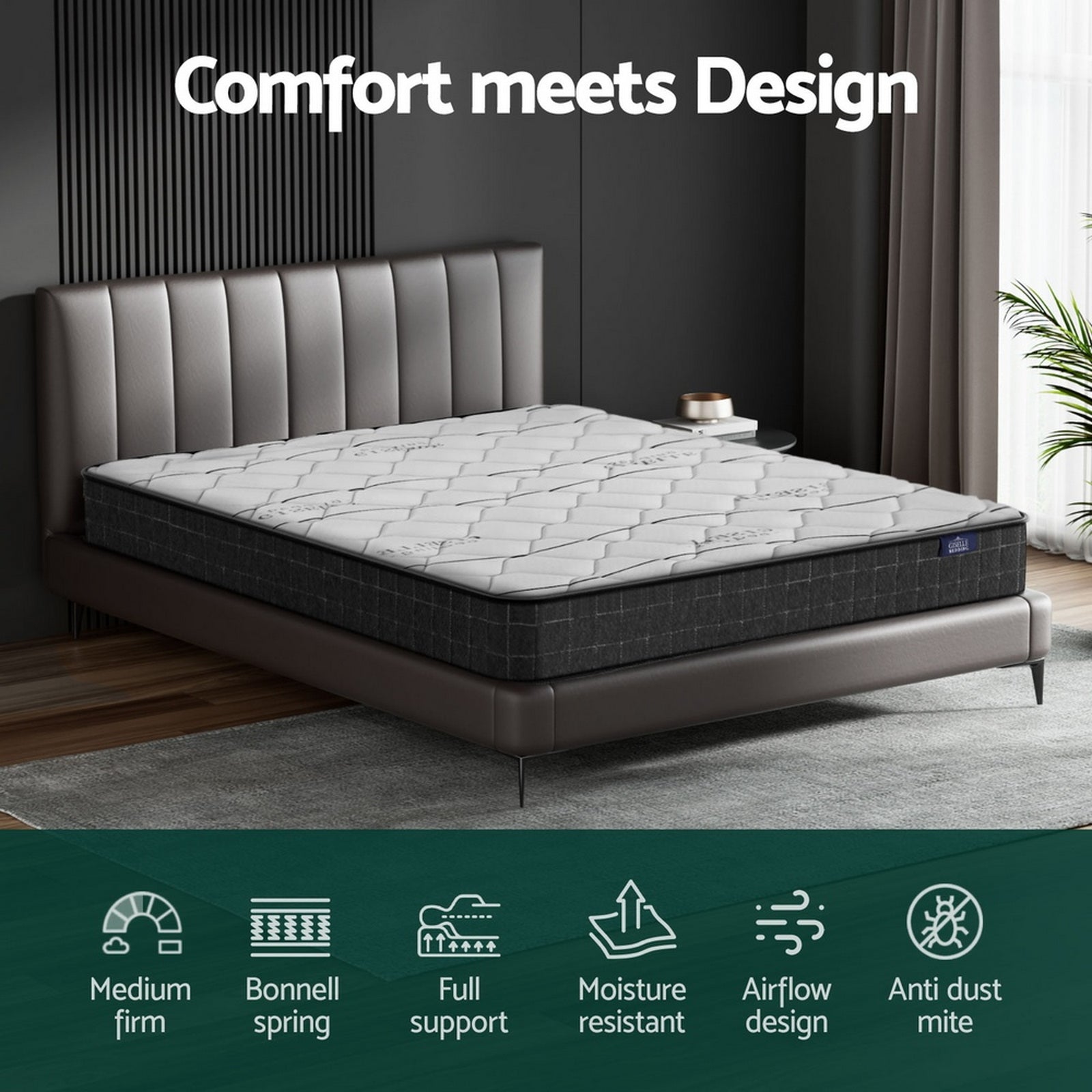 Giselle Bedding 16cm Mattress Medium Firm King - Image 5