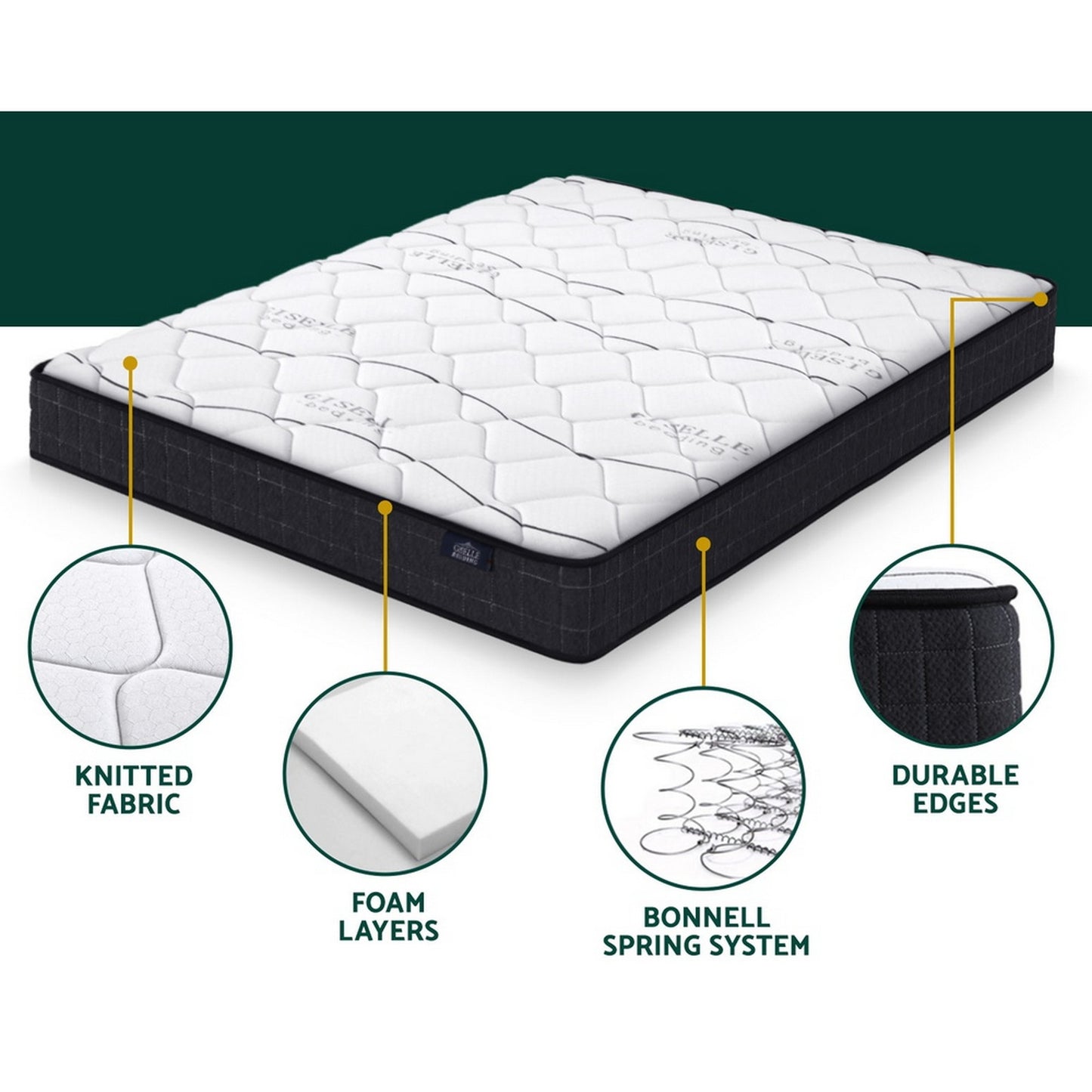 Giselle Bedding 16cm Mattress Medium Firm King - Image 6