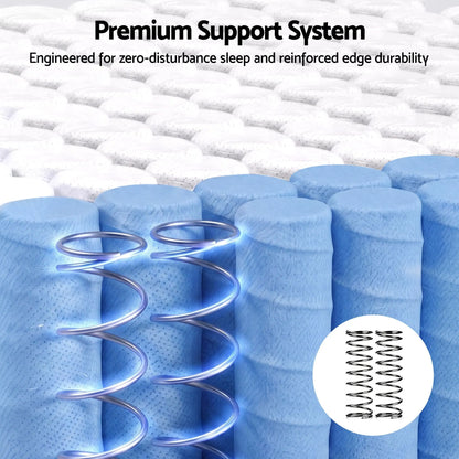 Giselle 25cm King Hybrid Mattress Soft Knitted Fabric Edge Support Gel Foam - Image 5