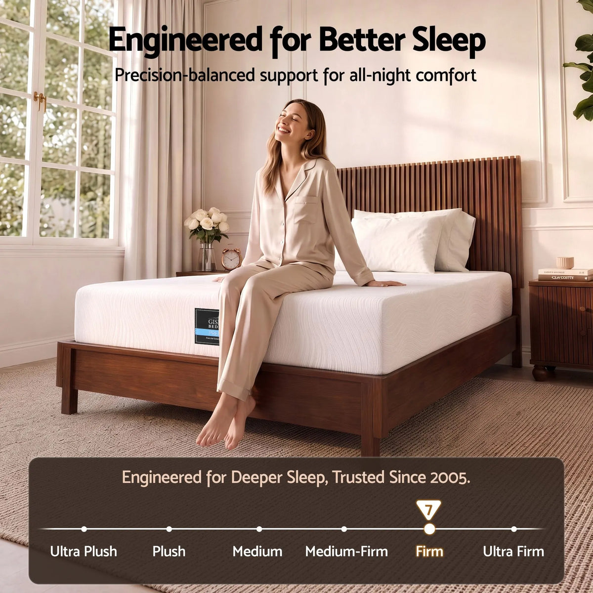 Giselle 25cm Single Hybrid Mattress Soft Knitted Fabric Edge Support Gel Foam - Image 3