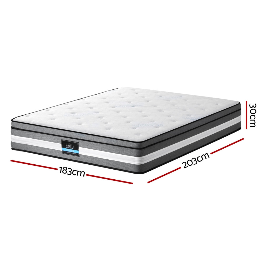 Giselle Bedding 30cm Mattress Gel Foam Pocket Spring King - Image 3