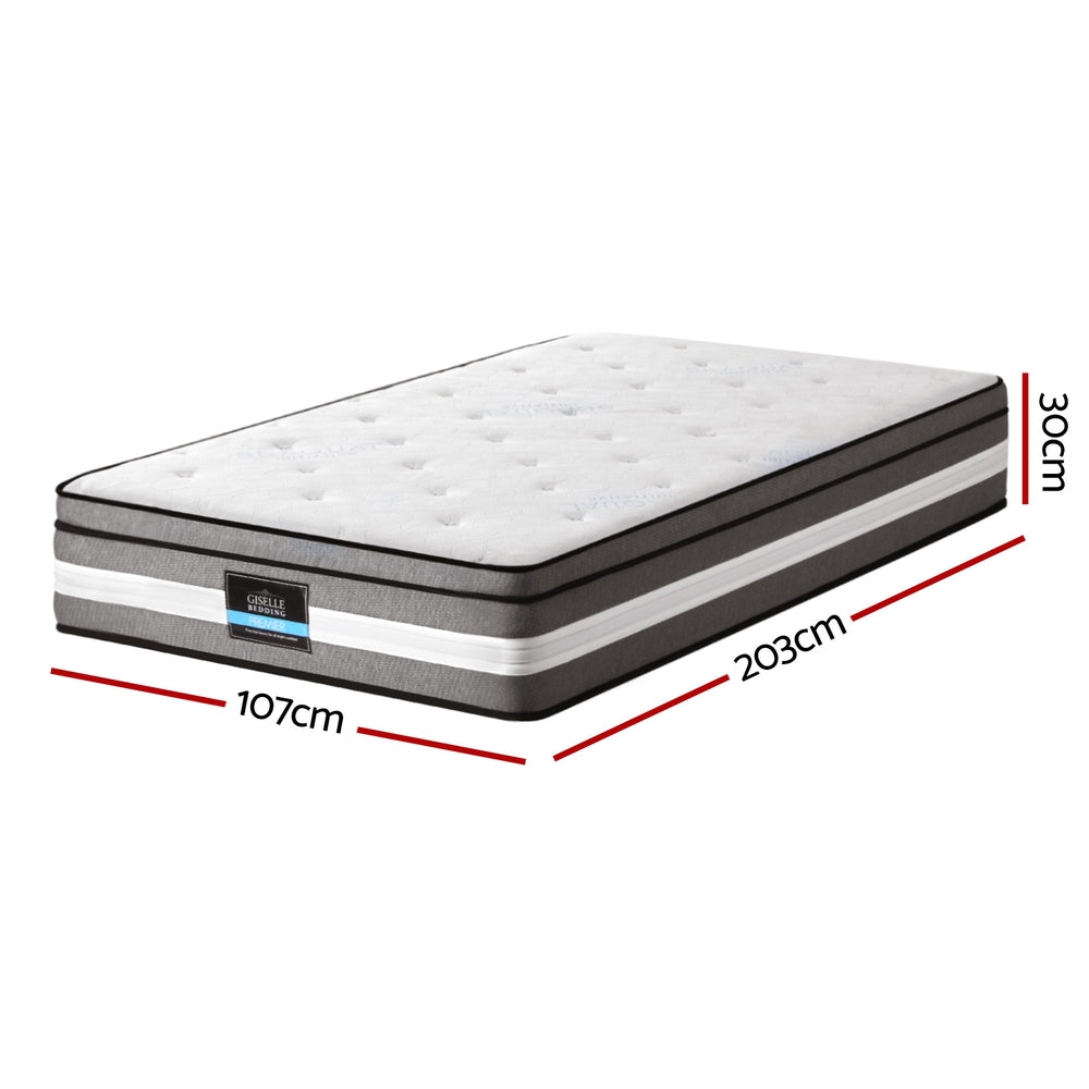 Giselle Bedding 30cm Mattress Gel Foam Pocket Spring King Single - Image 3