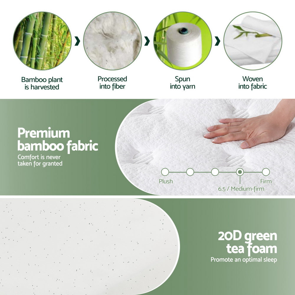 20cm Giselle Mattress Double Green Tea Mattresses - Image 6