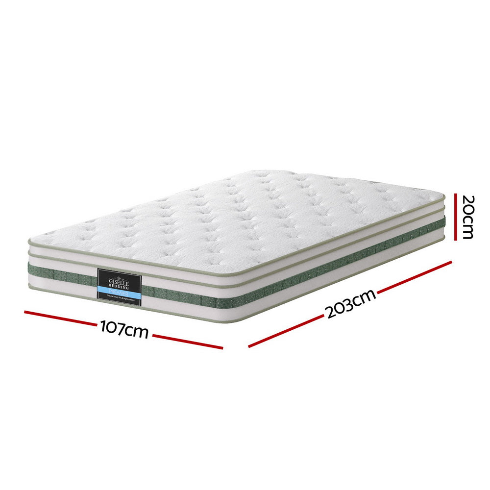 20cm Giselle Mattress King Single Green Tea Mattresses - Image 3