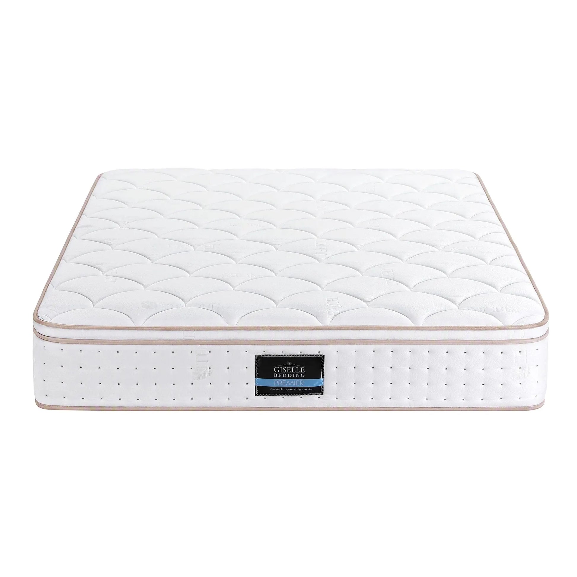 Giselle 30cm King Spring Mattress Tencel Cover 5-Zone Firm Back Support - Image 9