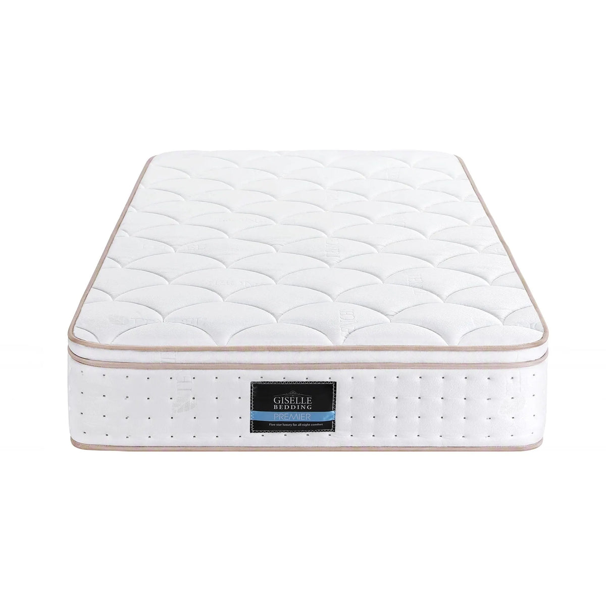 Giselle 30cm Single Spring Mattress Tencel Cover 5-Zone Firm Back Support - Image 9