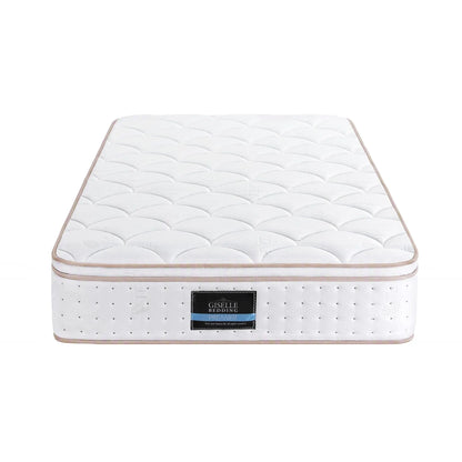 Giselle 30cm Single Spring Mattress Tencel Cover 5-Zone Firm Back Support - Image 9