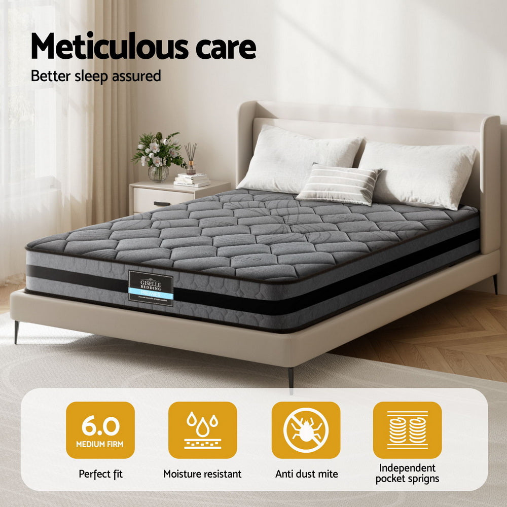 Giselle Bedding 22cm Mattress Medium Firm King - Image 6