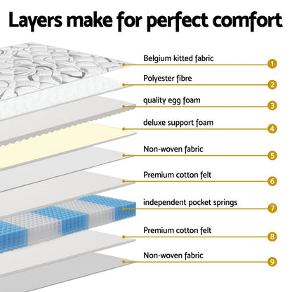 Giselle Bedding 30cm Mattress Medium Firm King Single - Image 6