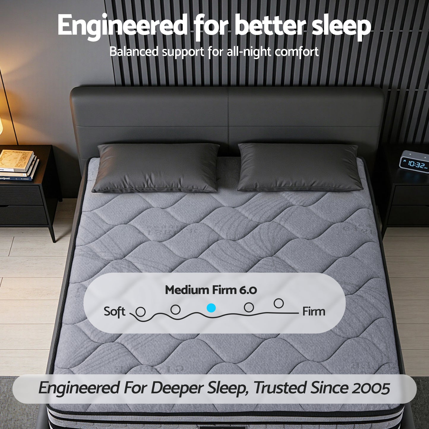 Giselle Bedding 34cm Double Mattress Hybrid, Pocket Spring Bed Mattress - Image 6