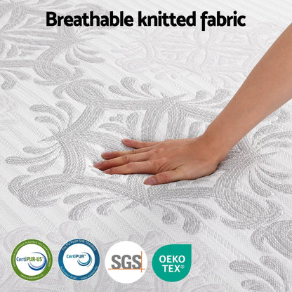 Giselle Bedding Double Mattress 37cm 4-in-1 Adjustable Firmness Cooling Gel Memory Foam Dual-Zone Flippable for Couples - Image 3