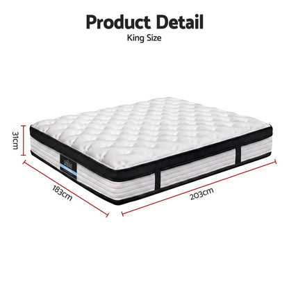 Giselle Bedding 31cm Mattress Euro Top King - Image 2